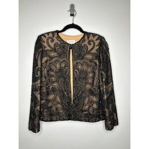 Sean Collection Silk Beaded Jacket- Size XS